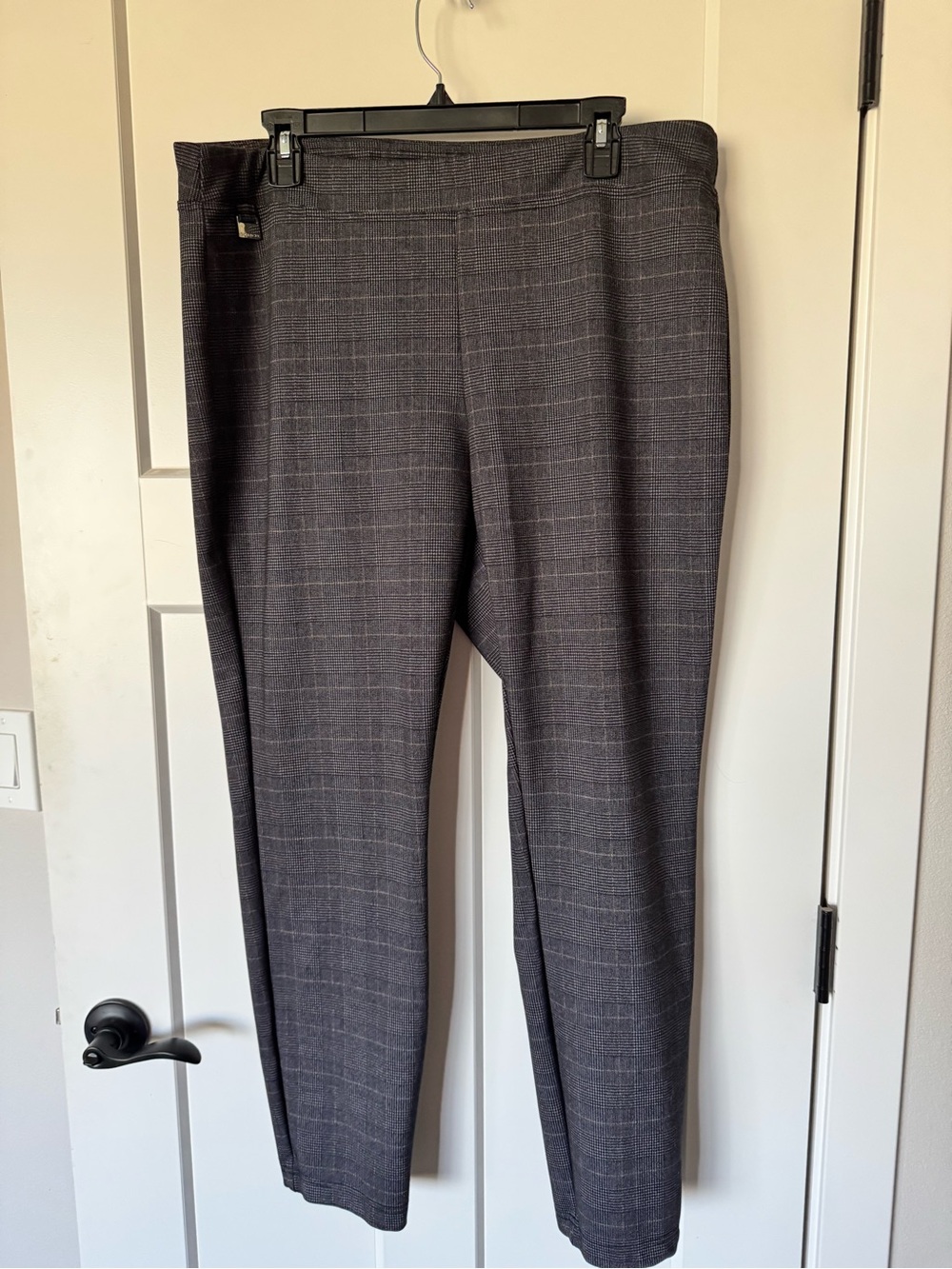 Zac & Rachel Gray Plaid Skinny Pants
